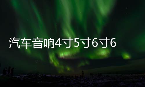 汽车音响4寸5寸6寸6.5寸6*9同轴全频高中重低音车载改装喇叭套装下载